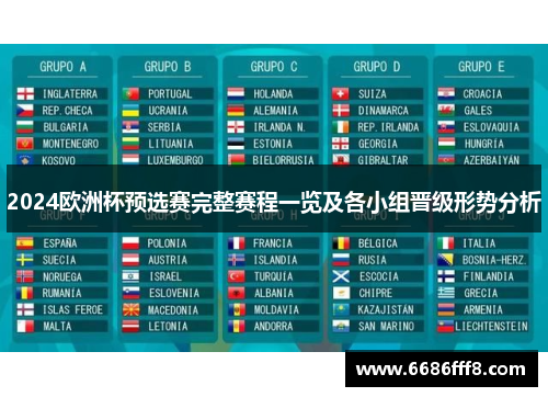 2024欧洲杯预选赛完整赛程一览及各小组晋级形势分析
